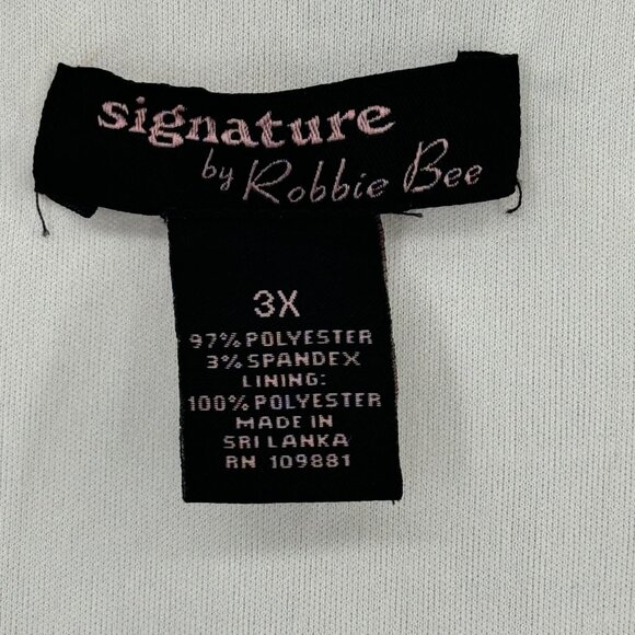 Signature By Robbie Bee Floral Print Short Sleeve sucba knit Dress 3X plus - Picture 2 of 9